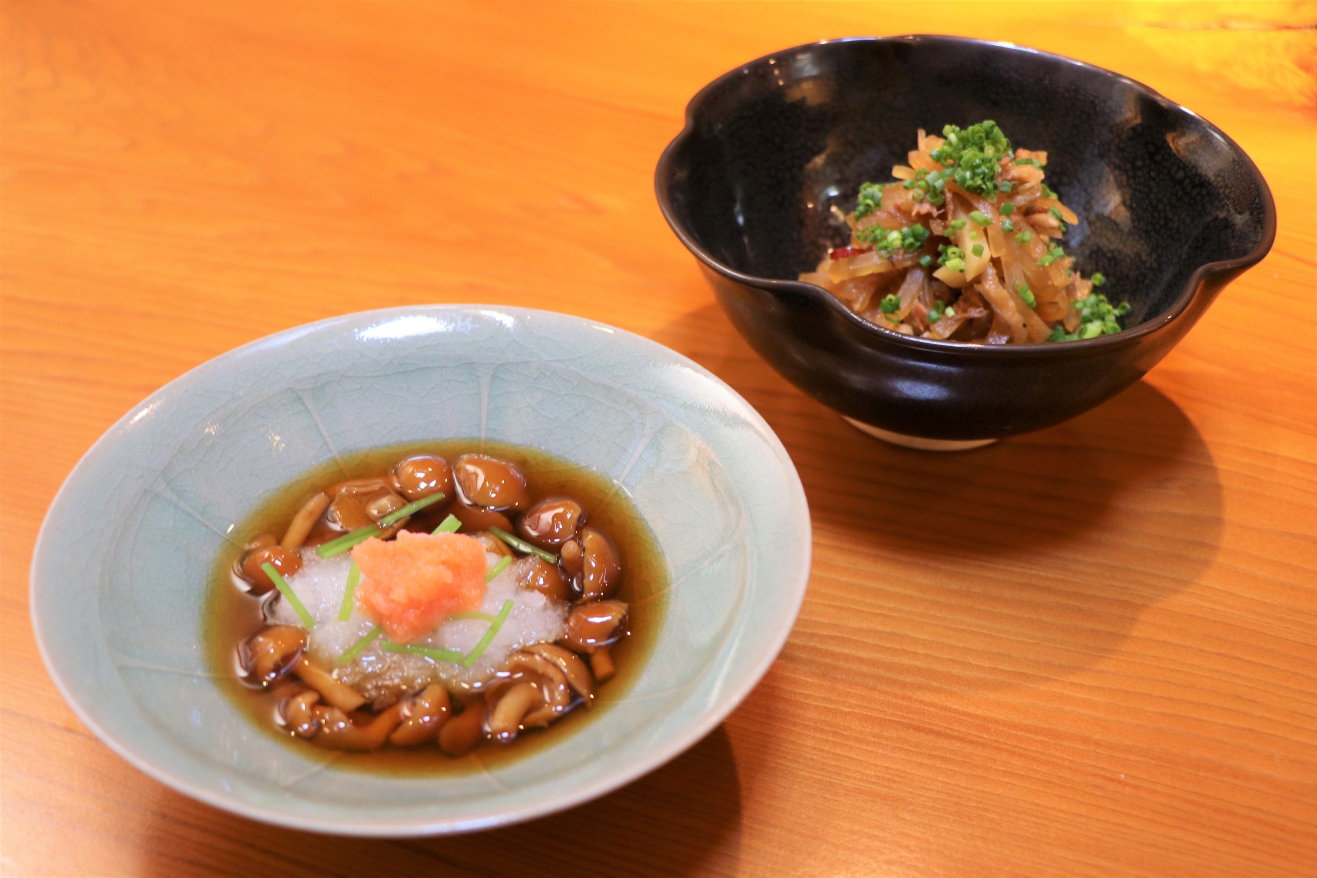 らん亭～美日庵～のレシピ　ご飯がすすむ美味しい常備おかず「大根とツナの炊き合わせ」と「おろしなめこ」