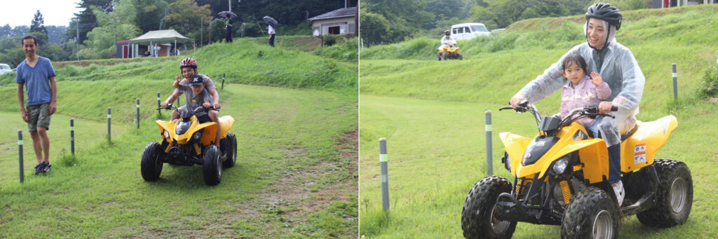 前ケ岳アウトドアパークでバギーの運転を体験